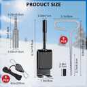 CozyCabin 14pcs Universal Ice Fishing Anchor Tool Kit Includes 6 Ice Fishing Tent Stakes Nail, Ice Anchor Drill Adapter with 1/4" Adapter Head, 6 Rope Hanger for Setting Up Ice Fishing Shelters Tents