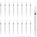 100 Pack 1ml 27Ga 13mm Lab Syringe Tools with Measurement, Individually Packed