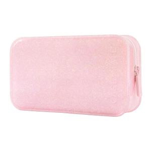 Case-Mate Jelly Makeup Bag - Waterproof Travel Makeup & Toiletry Bag - Cosmetic Make Up Organizer/Case for Women - Small Zipper Pouch for Hair Accessories and Daily Essentials - Ballet Pink Twinkle