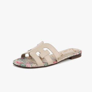Sam Edelman Women's Bay Flat Sandal, Ecru Sand, 7,5