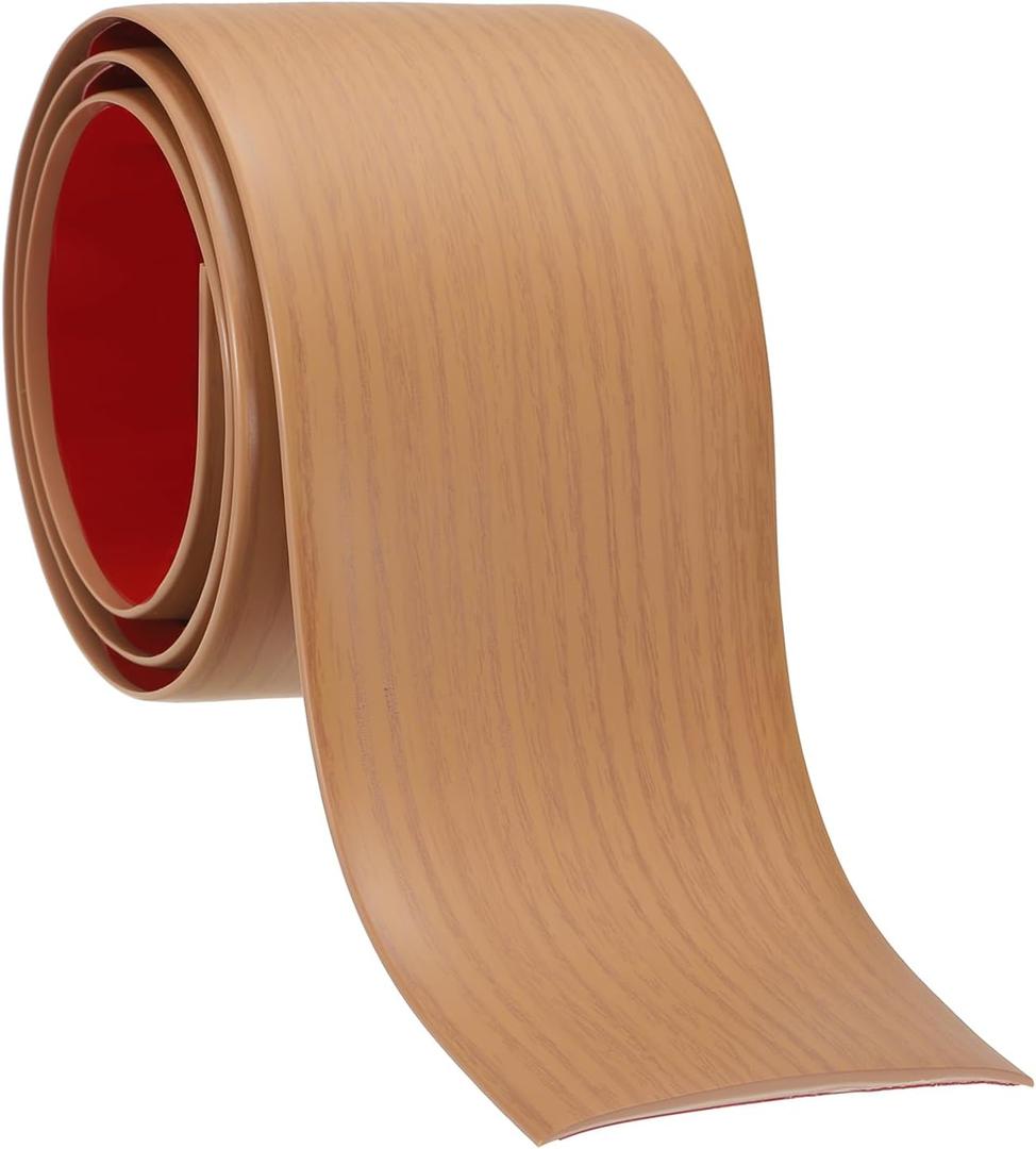 PATIKIL Self Adhesive Floor Transition Strip 10 ft x 3" Vinyl Flat Divider Flooring for Joining Floor Gaps Carpet Transition Floor Tiles, Yellow Oak