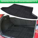 Trunk Cargo Liner Mat Tray for Mazda CX-5 CX5 2017 2018 2019 2020 2021 2022 2023 2024 2025 Rear Trunk Carpet Interior Accessories Waterproof Custom Fit All Weather Odorless TPE (Black)