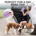 KEWIXY Insulated Dog Travel Water Bottle with Detachable Bowls, 3 in 1 Portable Dog Water Bottle Dispenser, Dog Accessories for Walking, Hiking, Camping, Outdoor (Lavender, 32 Oz)