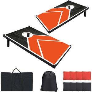 Cornhole Board Set, 3'x2' Cornhole Set, Corn Hole Boards Set, Lightweight Corn Hole Set Includes 2 Cornhole Boards, 8 Cornhole Bean Bags & Carry Case for Outdoor Games