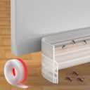 78inch Door Draft Stoppers, Door Sweep for Bottom of Door, Weather Stripping Door Seal, Under Door Noise Stopper (Transparent, 78inch)