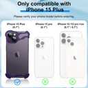 Phone Case Compatible with iPhone 15 Plus Compatible with Lens Camera Protection, Frameless Minimalist Design, Extremely Highlighting Personality (Aluminum purple)