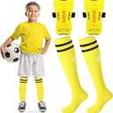 Syhood Soccer Shin Guards and Socks for Toddler Kids Youth, Lightweight Soccer Shin Pads Protective Defender Gear for 3-5, 5-10, 10-15 Years Old Children Teen Boys Girls Sports Game
