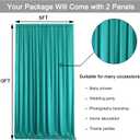 10 ft x 10 ft Wrinkle Free Turquoise Backdrop Curtain for Parties, Thick Polyester Teal Photo Backdrop Drapes,2 Panels 5ft x 10ft for Baby Shower Wedding Engagement Birthday Mermaid Party