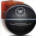 The Official Silent Basketball X (Size 7) – Uncompressed Indoor Basketball for Quiet Dribbling – Grooved Airless Indoor Training PU Foam Basket Ball – Ready to Play for All Ages (29.5")