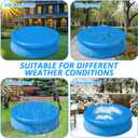 12FT Round Inflatable Above Ground Pool Cover Round Pool Cover with Drawstring Design for Easy Installation