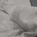 FUTEI White Chenille Decorative Throw Pillow Covers 18x18 Inch Set of 2,Soft Embossed Striped Textured Cushion Case,Modern Home Decor for Couch Bed Living Room