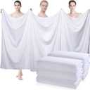 Mixweer 6 Pcs Oversized Bath Towels, 40 x 80 Inch Giant Microfiber Jumbo Bath Sheets Soft Bathroom Microfiber Quick Dry Absorbent Shower Towels for Spa Camping Beach(White)