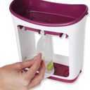 Infantino Squeeze Station, Baby Food Maker & Pouch Filler, Fill 3 Reusable Pouches at Once, Easy to Use, Dishwasher Safe, Homemade Baby Food Prep Essential, Purple