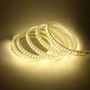 White LED Strip Lights AC 110V 120V Outdoor LED Lights Waterproof 9.84 Foot SMD 5730 120LEDs/m 4000K White Cuttable Rope Lights for Bedroom Mirror Kitchen Cabinet Garden Decor