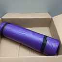 Fitvids Yoga Mat, 1/2-Inch Extra Thick High Density Exercise Mat, Anti-Tear Exercise Yoga Mat with Carrying Strap, Suitable for Various Yoga Exercises (Purple)