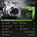 GDO High Output Alternator 160A Fits 2011-2020 Jeep Grand Cherokee,2011-2015,2017-2023 Dodge Charger,2011-2020 Dodge Durango,2011-2023 Dodge Challenger,2011-2023 Chrysler 300 V6 3.6L OE 11572N