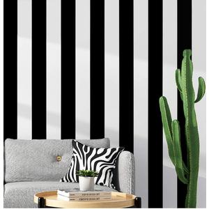 Guvana 197"x17.7" Black and White Stripe Contact Paper Peel and Stick Wallpaper Self-Adhesive Wallpaper Removable Contact Paper Modern for Living Room Bedroom Countertop Shelf Drawer Decor
