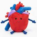 Jumbo 20" Anatomical Heart Plush - Extra Large Human Heart Stuffed Animal & Huggable Pillow - Perfect Open Heart Surgery Recovery Gifts, Cardiology Gifts, and Emotional Support Plush Anatomy Doll