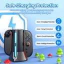 Switch 2 Charging Dock,Switch Joycon 2 Dual-Direction Controller Charger,Fast Magnetic LED Indicator Controller Charger Station [with Charging Cable and Wrist Straps] (Flat type)