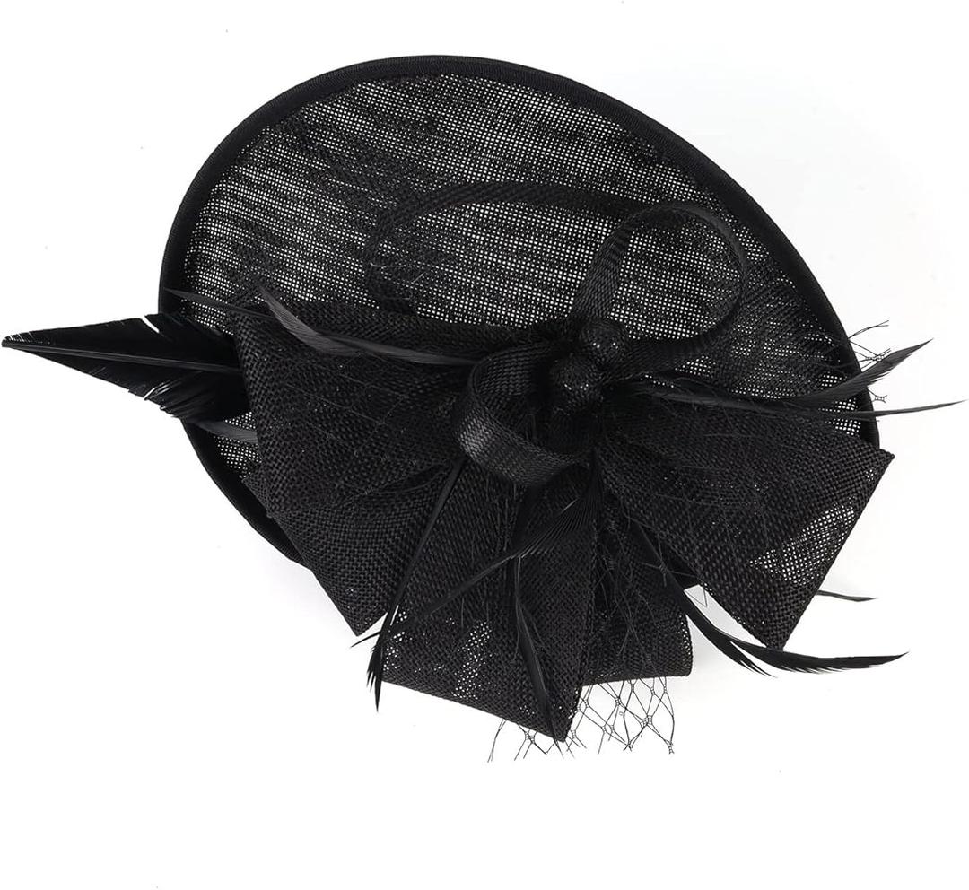 Women’s Cocktail Fascinators Headband Tea Party Fascinator Hat Church Headpiece Hat Derby Fascinators Hat Black Women’s Cocktail Fascinators Headband Tea Party Fascinator Hat Church Headpiece Hat Derby Fascinators Hat Black