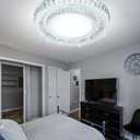 23.6" Dimmable Crystal Chandelier Modern LED Flush Mount Ceiling Light Fixtures for Living Room Bedroom Hallway Kitchen Island Staircase Silver
