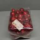 Christmas Ornaments Set with 60pcs Shatterproof Christmas Tree Decorations Multi-Size Christmas Ball Ornaments with 7 Styles Red