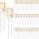 Mudder 120 Pcs Christmas LED 5mm String Light Replacement Bulb Energy Efficient Christmas LED Wire Light Set Connectable Home Decor Bulb for Holiday Festival Garden Valentine Wedding (Warm White)