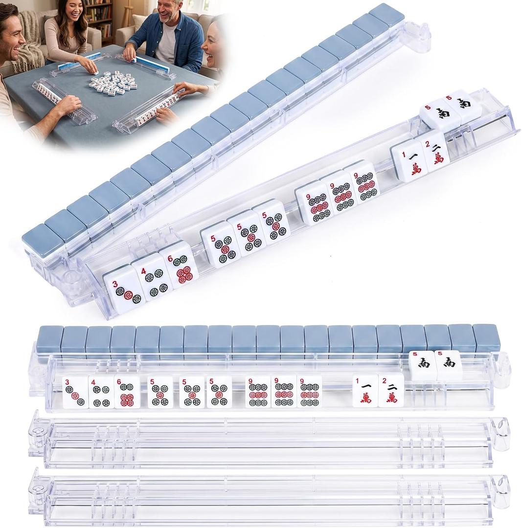 Mahjong Racks with Pushers Set of 4
