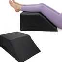 Massage Table Bolster Pillow for Leg Support,GDurable 30D Foam with Easy-Clean PUCover,Trapezoidal Elevating Leg Wedge for Physical Therapy 20.4 x 18.5 x 9 Inch(Black)