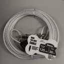 Petest 30ft Reflective Tie-Out Cable for Heavy Dogs Up to 125 Pounds (Black & Silver)