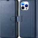 TUCCH Wallet Case for iPhone 13 Pro Max, PU Leather RFID Blocking Credit Card Holder Magnetic Stand Flip Cover [TPU Shockproof Inner Case] Compatible with iPhone 13 Pro Max 6.7" Dark Blue
