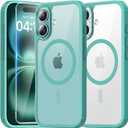 2 x TAURI for iPhone 16 Plus Case with Screen Protectors, Compatible with MagSafe [Not-Yellowing], Military-Grade Protection, Slim Magnetic Case for 16 Plus, Green