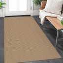 IOHOUZE Washable Area Rug 3x5 Non Slip Rubber Backed Rugs for Entryways Indoor Outdoor Doormat Woven Cotton Throw Rug Floor Carpet for Entrance Kitchen Living Room, Orange/Tan/Brown