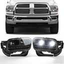 LED Fog Lights Assembly Fit for 1500 2009-2012 Dodge Ram,2010-2018 Dodge Ram 2500 ,2012-2018 Dodge Ram 3500 Replacement For Original Truck Bumper Fog Lamps Replacement,DOT Certified - 1 Pair