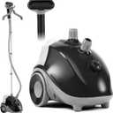 Sweetcrispy Garment Steamer for Clothes Standing, 1500W Powerful Clothes Steamer Standing with Wheels, 1.7L Water Tank for 55 Min Continuous Steaming, Professional Wrinkle Remover Heats in 45 Seconds (Black & Grey)
