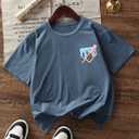 Funnycokid Boys Shirts Kids Short Sleeve T-Shirts Size 8-9 Baseball Bat Casual Tees Graphic Outfit Tops, 9Y