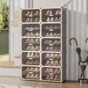 MAGINELS Shoe Rack,Expandable Shoe Cabinet Easy to Assemble. Shoe Storage with Door,Entryway, Closets, Hallway, and Bedroom.Accommodates Up to 40 Pairs of Shoes.