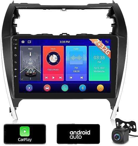 [2+64G] Android 13 Radio for Toyota Camry 2012 2013 2014 - Wireless Apple Carplay and Android Auto -10.1 inch Touchscreen Car Stereo with AHD Backup Camera, GPS/WiFi/Mirror Link/EQ/FM/RDS Radio