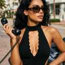 VISOONE Chunky Rectangle Sunglasses Women Men 90s Vintage Retro Accessories UV400 Protection Narrow Square Shades Harmony (Coco Tortoise)