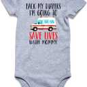 Loveternal Neutral Baby Girls Boys Cotton Romper Cute Saying Newborn Clothes 0-12 Months (Gray-22)