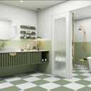 Alow Peel and Stick Floor Tile Waterproof, 10pcs Vinyl Flooring 12inX12in Easy to use, Light Green Peel and Stick Flooring Suit for Bathroom, Kitchen, Toilet