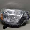 Compatible with 2012 2013 2014 2015 Toyota Tacoma Headlights Chrome Housing Amber Reflector Driver and Passenger Side (OE Replacement)