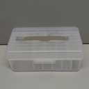 Large Bandage Organizer with Lid, Plastic 2 Tiers Container for Home Medicine Cabinet, Office, School Use, Bandages Storage Holder for Fabric Adhesive Strip, Medical Elastic Wrap (1 Pack)