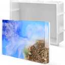 Sakolla 9 Rectangular Silicone Molds for Epoxy Resin, Crystal Deep Casting Epoxy Mold for Flowers Preservation, DIY Artwork, Office Home Decoration