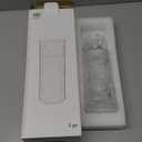 DmmyAlzx Bedside Water Carafe and Glass Set, Mouthwash Dispenser for Bathroom, 21.6 Oz Glass Water Bottles with 6 Oz Drinking Cup as Lid, Pitcher for Nightstand, Kitchen (Clear)