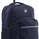 J World New York Sunrise Rolling Backpack, Black, One Size