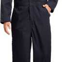 HISEA Men's Long Sleeve Coverall, Stain & Wrinkle Resistant Mens Work Coverall with Multi Pockets Large