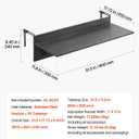 VEVOR Balcony Hanging Table, 31.5 x 12 inch Folding Balcony Railing Table, Outdoor Bar Table, 50 lbs Loading, Fit Railing from 1" to 4.3", Serving for Patio & Deck