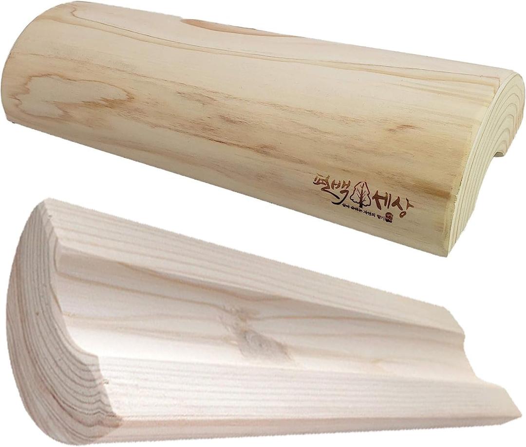 Korean Wooden Pillow Cypress Hinoki Neck Support Pillow Natural Aroma Size : 11.8 inch x 2.16 inch