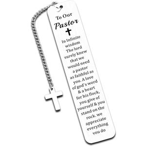 Pastor Appreciation Gifts, Thank You Gifts for Pastors, Pastor Religious Bookmarks, Christian Gift for Women Men, Unique Pastors Anniversary Birthday Gift, Adults Easter Basket Stuffers